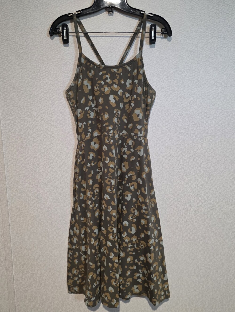 Pact Womens Leopard Print Midi Dress Large Organic Cotton